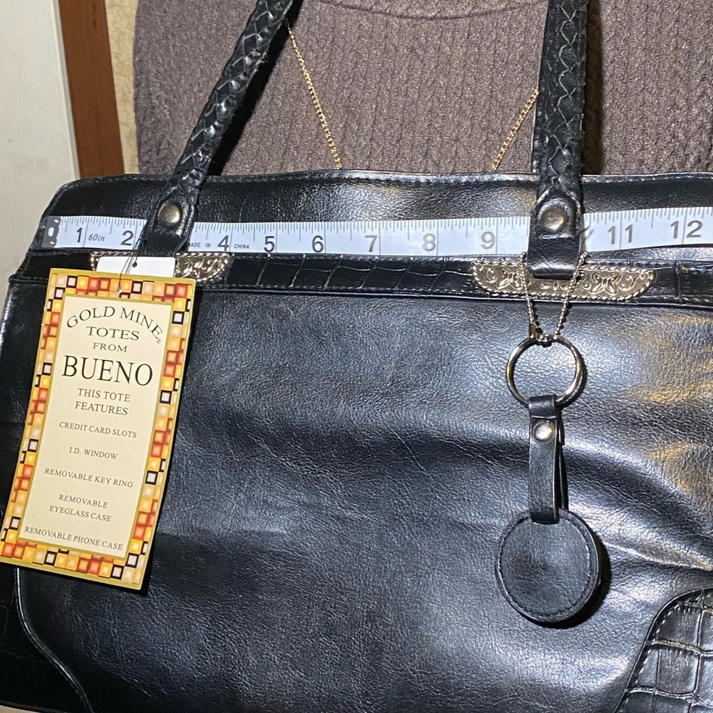 NWT Gold mine Tote by BUNEO, shoulder bag is functional with multi compartments - Picture 7 of 14